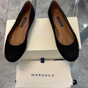 Margaux Black Suede Ballet Flats